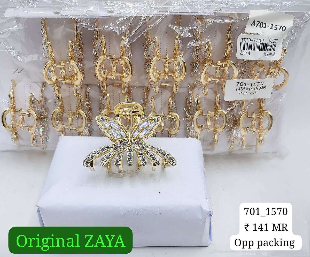 701-1570 ZAYA/SEOUL STYEL CLUTCHER| 12-PCS OPP PACKING| (141/- RS PER PCS)