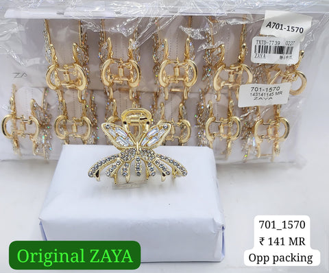 701-1570 ZAYA/SEOUL STYEL CLUTCHER| 12-PCS OPP PACKING| (141/- RS PER PCS)