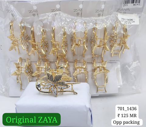 701-1436 ZAYA/SEOUL STYEL CLUTCHER| 12-PCS OPP PACKING| (125/- RS PER PCS)