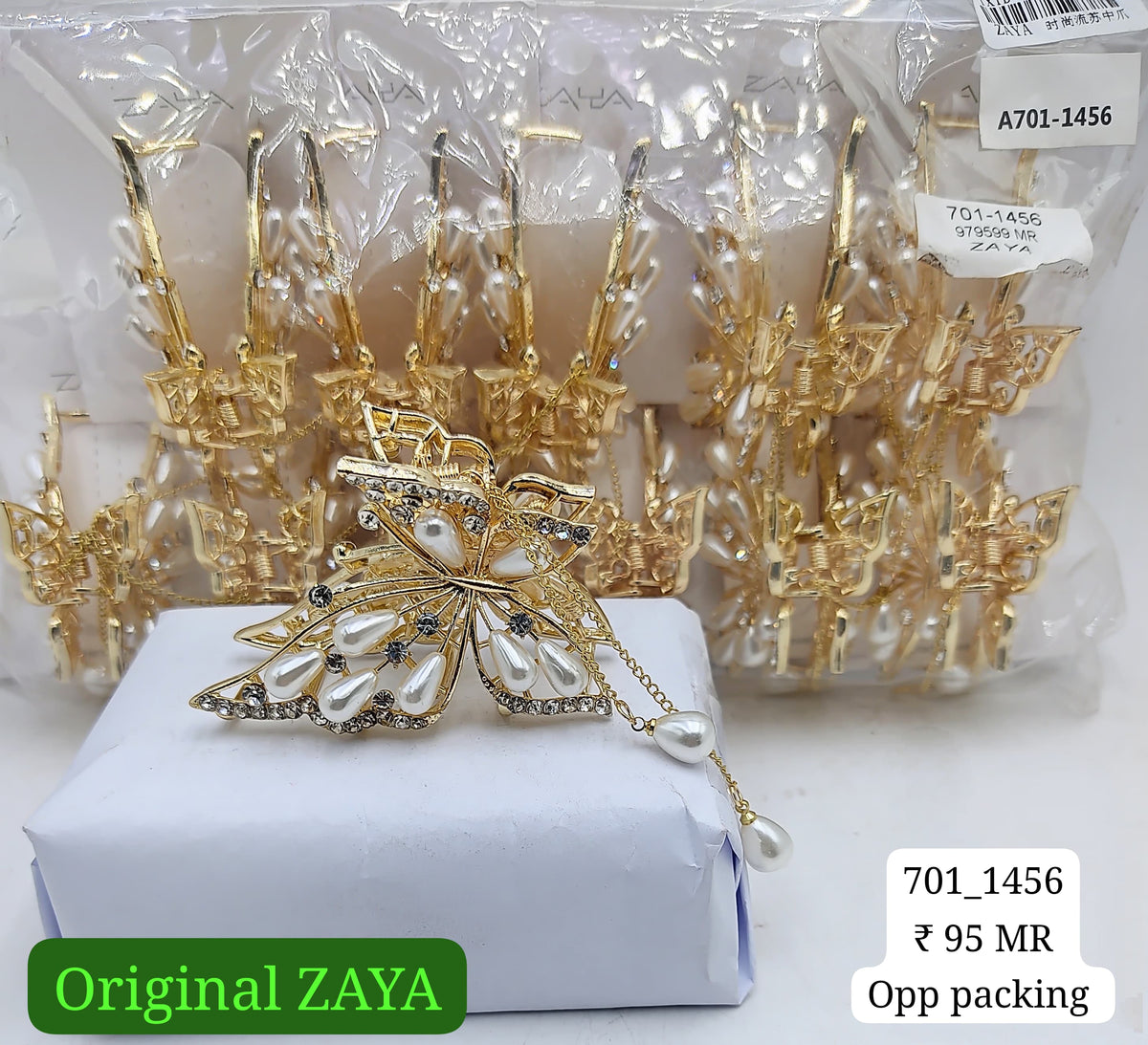 701-1456 ZAYA/SEOUL STYEL CLUTCHER| 12-PCS OPP PACKING| (95/- RS PER PCS)