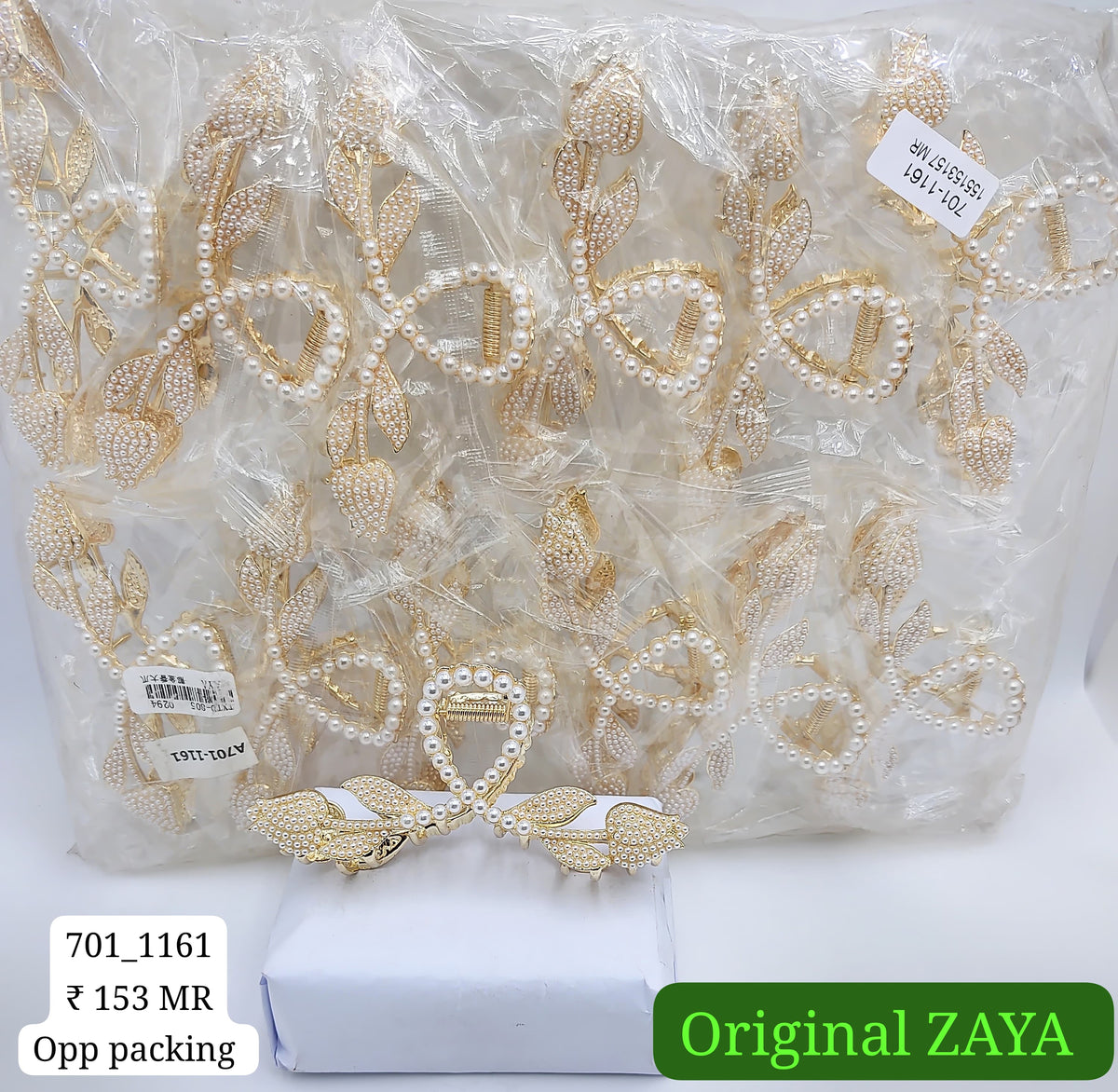 701-1161 ZAYA/SEOUL STYEL CLUTCHER| 12-PCS OPP PACKING| (153/- RS PER PCS)