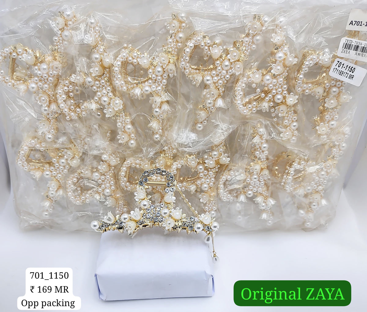 701-1150 ZAYA/SEOUL STYEL CLUTCHER| 12-PCS OPP PACKING| (169/- RS PER PCS)