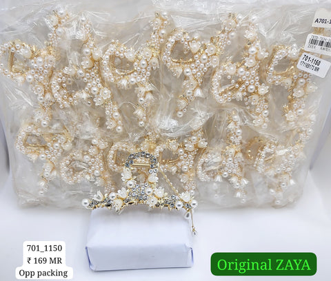 701-1150 ZAYA/SEOUL STYEL CLUTCHER| 12-PCS OPP PACKING| (169/- RS PER PCS)