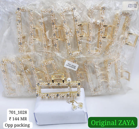 701-1028 ZAYA/SEOUL STYEL CLUTCHER| 12-PCS OPP PACKING| (144/- RS PER PCS)