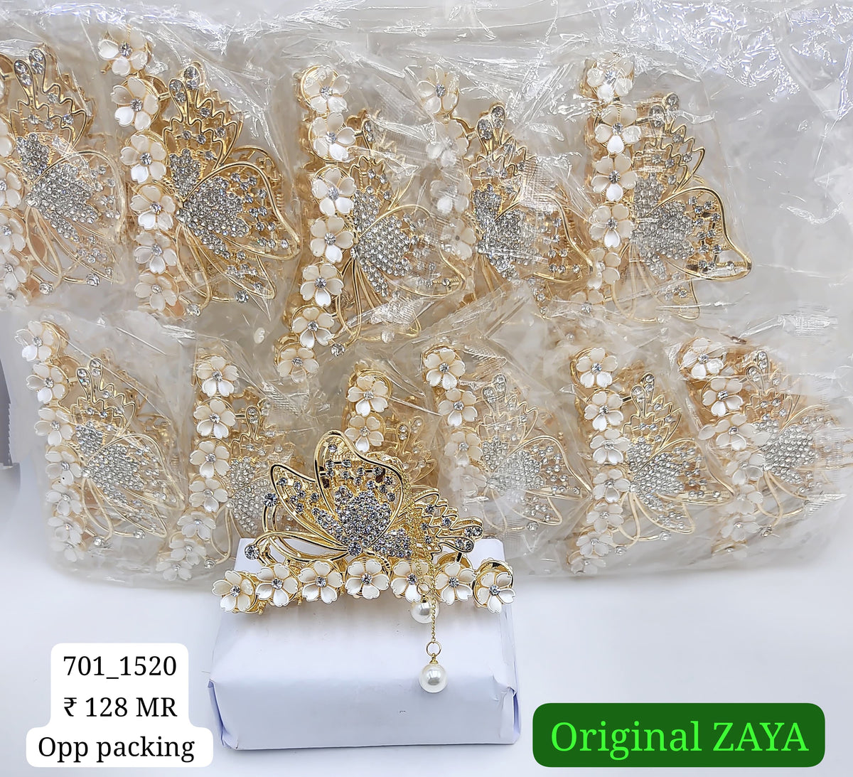 701-1520 ZAYA/SEOUL STYEL CLUTCHER| 12-PCS OPP PACKING| (128/- RS PER PCS)