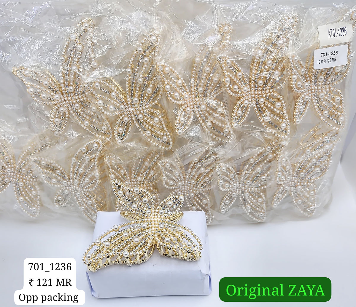 701-1236 ZAYA/SEOUL STYEL CLUTCHER| 12-PCS OPP PACKING| (121/- RS PER PCS)