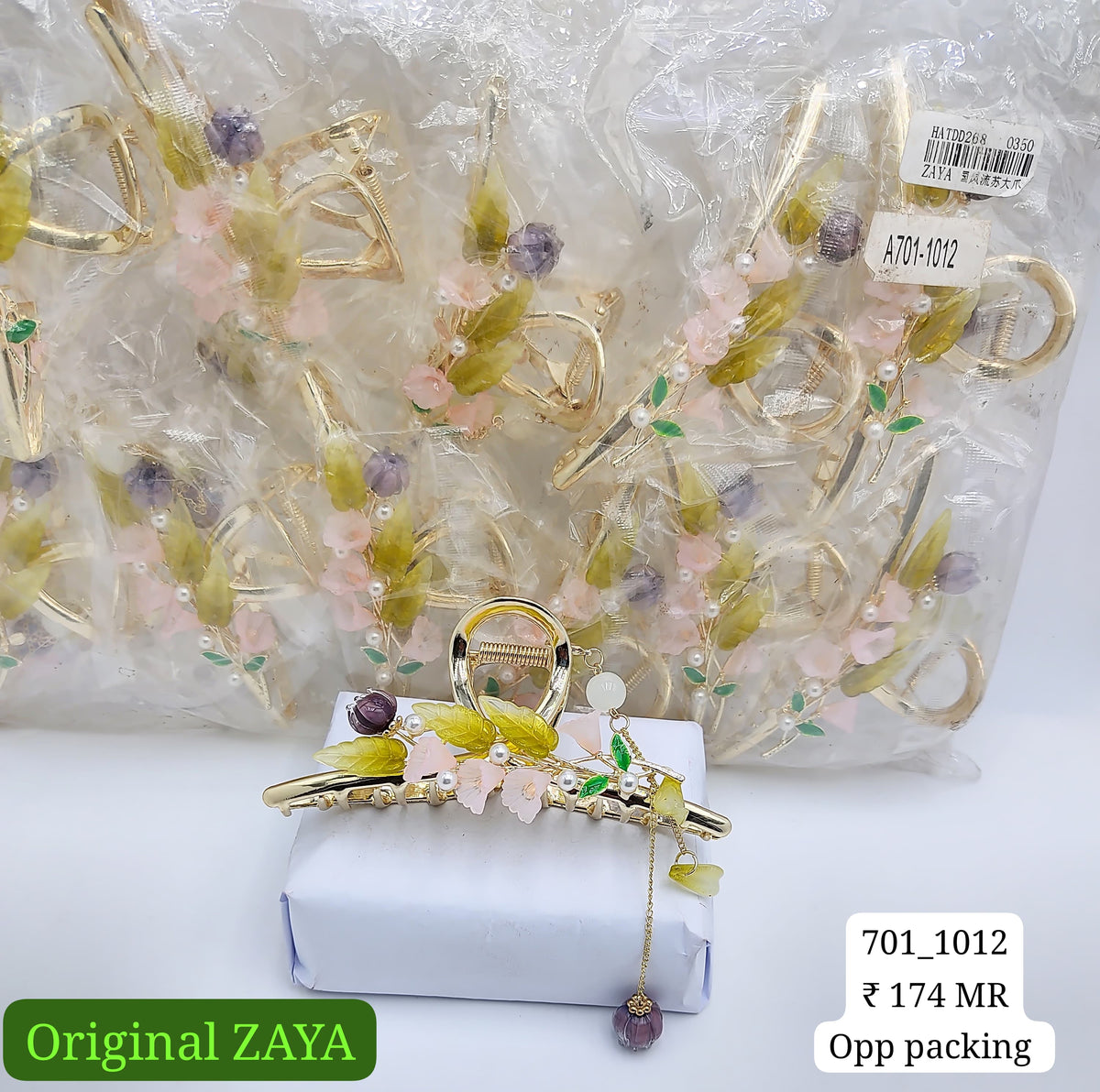 701-1012 ZAYA/SEOUL STYEL CLUTCHER| 12-PCS OPP PACKING| (174/- RS PER PCS)