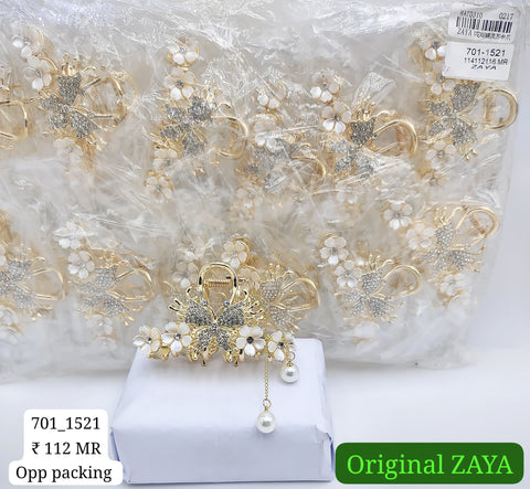 701-1521 ZAYA/SEOUL STYEL CLUTCHER| 12-PCS OPP PACKING| (112/- RS PER PCS)