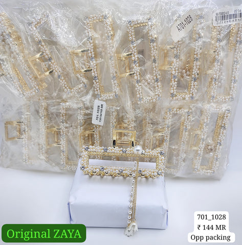 701-1028 ZAYA/SEOUL STYEL CLUTCHER| 12-PCS OPP PACKING| (144/- RS PER PCS)