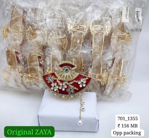 701-1355 ZAYA/SEOUL STYEL CLUTCHER| 12-PCS OPP PACKING| (156/- RS PER PCS)