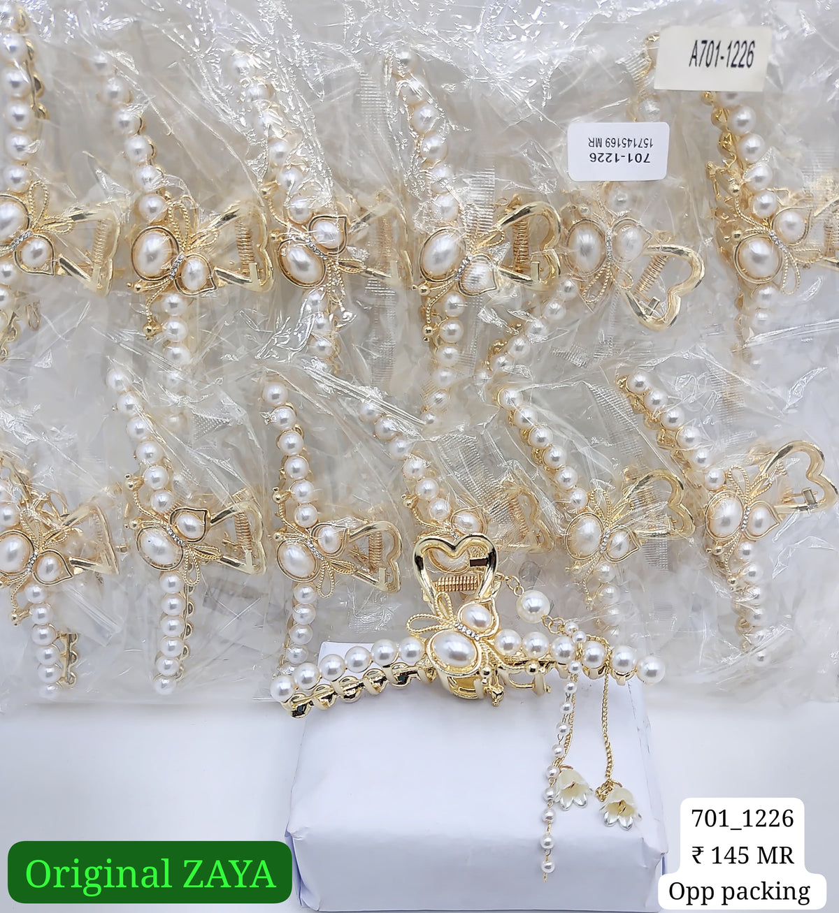 701-1226 ZAYA/SEOUL STYEL CLUTCHER| 12-PCS OPP PACKING| (145/- RS PER PCS)