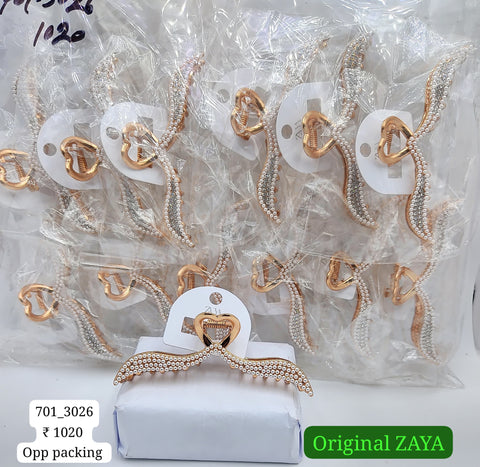 701-3026 ZAYA/SEOUL STYEL CLUTCHER| 12-PCS OPP PACKING| (85/- RS PER PCS)