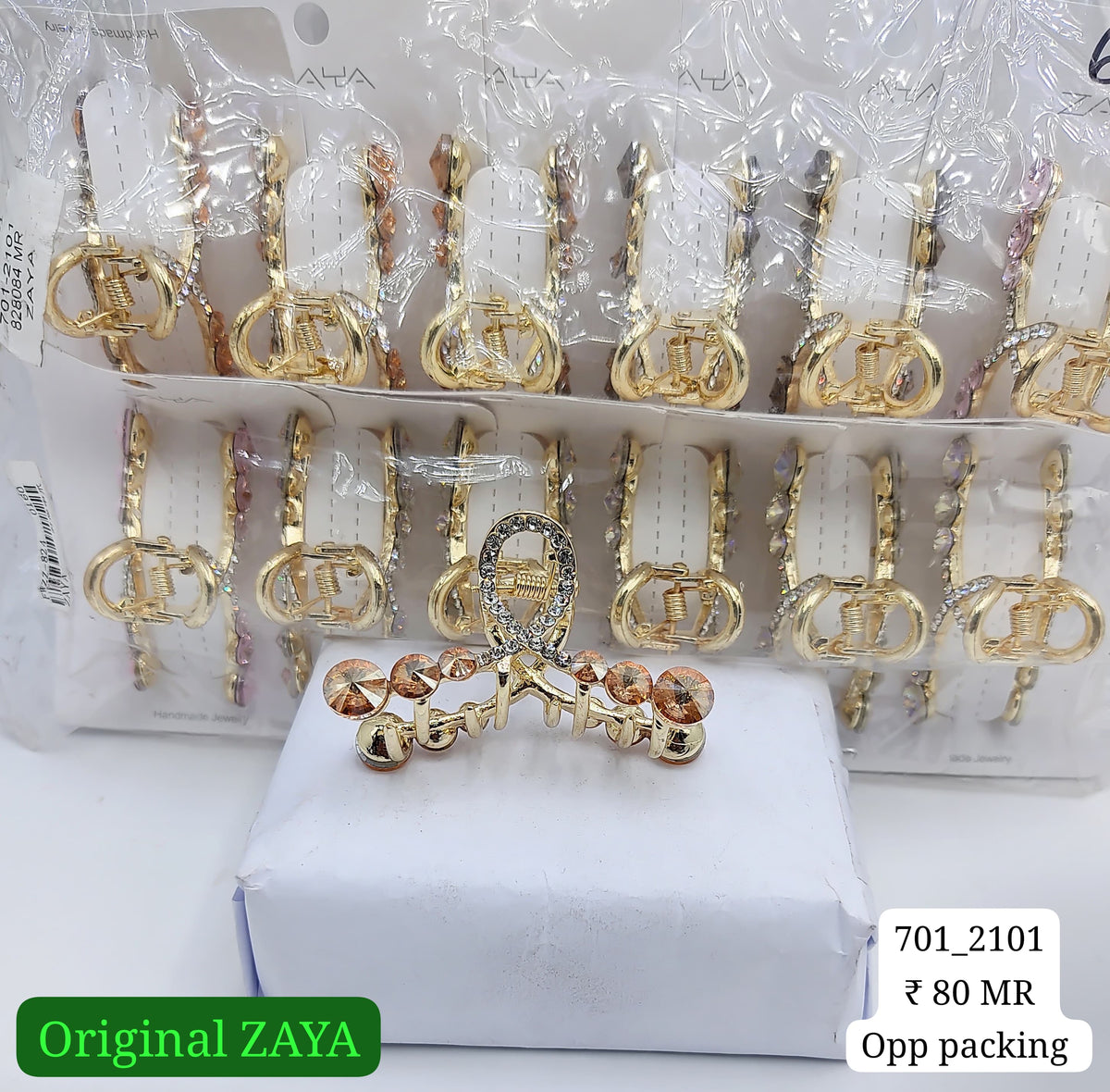 701-2101 ZAYA/SEOUL STYEL CLUTCHER| 12-PCS OPP PACKING| (80/- RS PER PCS)