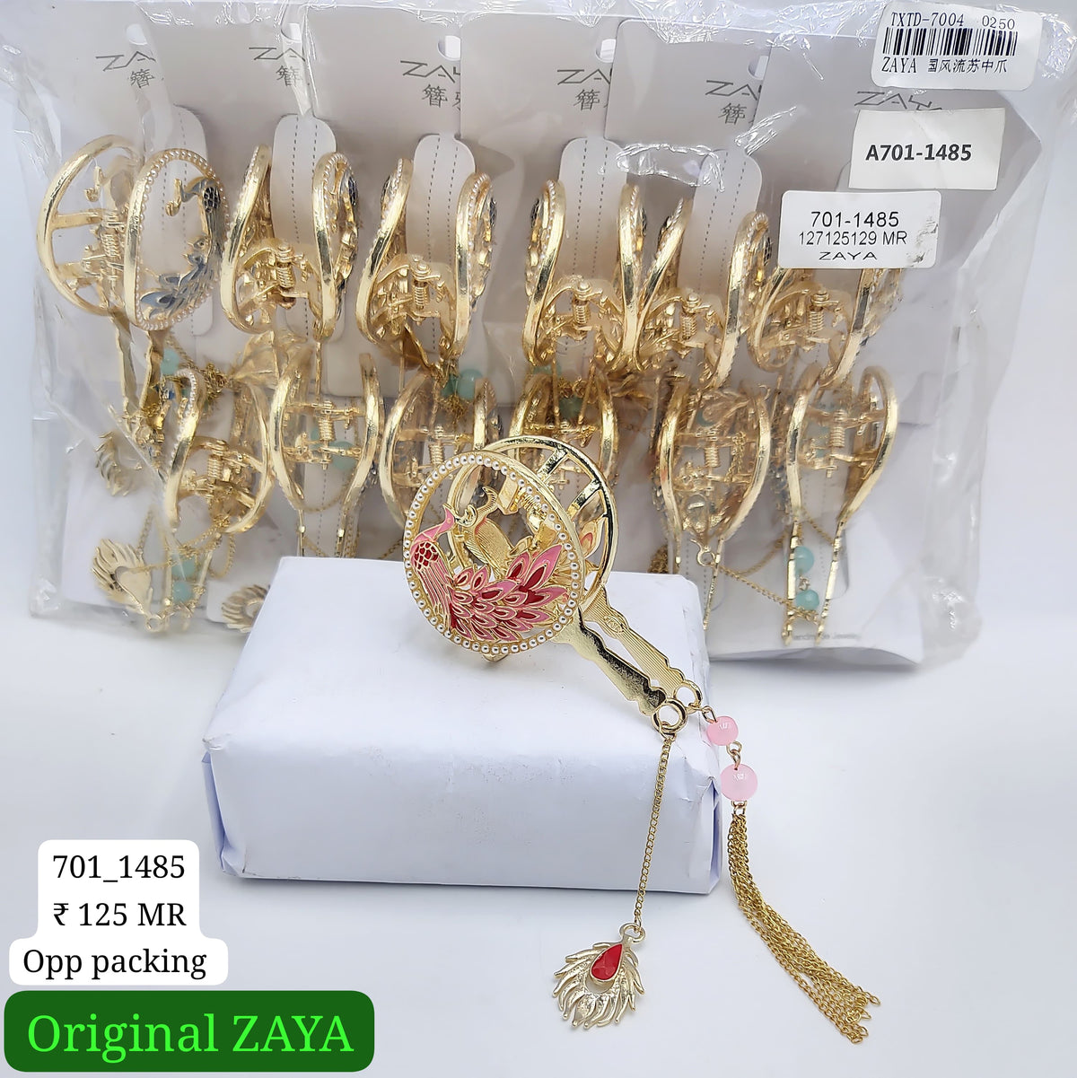 701-1485 ZAYA/SEOUL STYEL CLUTCHER| 12-PCS BOX PACKING| (125/- RS PER PCS)