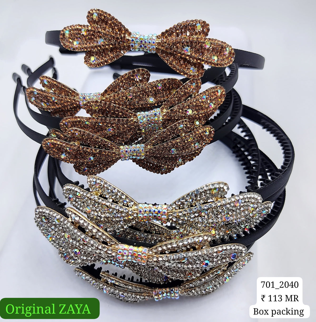 701-2040 ZAYA/SEOUL STYEL HAIRBANDS | 12-PCS BOX PACKING | COLOUR VARIANTS | (113/- RS PER PCS)