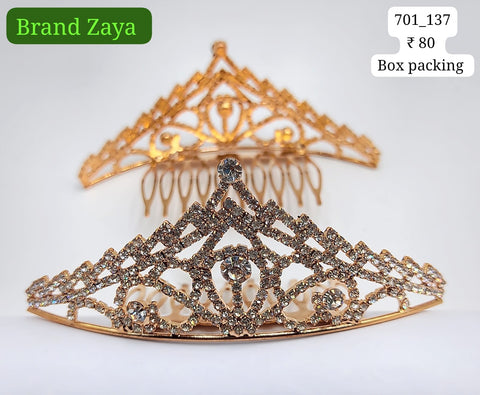 701-137 ZAYA/SEOUL STYEL COMB CROWNS | 12-PCS BOX PACKING | COLOUR VARIANTS | (80/-RS PER PCS)