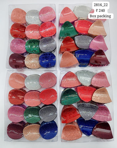 2816-22 SEOUL STYEL ACRYLIC HAIR CLUTCHER | 12-PCS BOX PACKING | COLORS VARIANTS | (20/- RS PER PCS)