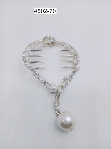 Impression Pack of 12 Pcs Beautiful Pearl Tassel  trendy Hair Claw Crabs Butterfly Hair Clip hair High