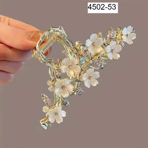 Impression Pack of 12 Pcs Pearl  Flower Style Hair Clutcher Beads Hair Clutcher