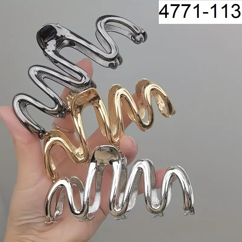 Impression Pack of 12 Pcs Metal  Clutcher  Silver, Golden, Dark Silver color  Hair Clutcher