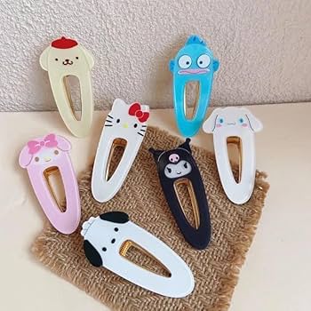 Impression Cute Cats and Dogs style 12 Pcs Multicolor Hair Clip Set