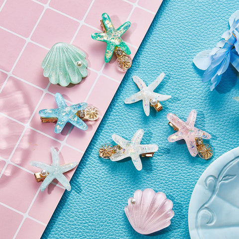 Impression Star shape Style 12 Pcs multicolor Hair Clip Set