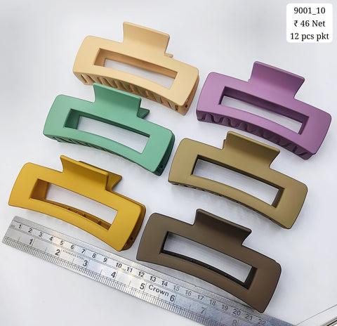 Plastic Hair Clutcher Claw Clip- For Woman & Girl (12 Piece Packet)