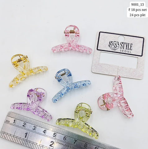 Plastic Hair Clutcher Claw Clip- For Woman & Girl (24 Piece Packet)