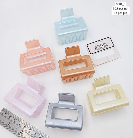 Plastic Hair Clutcher Claw Clip- For Woman & Girl (12 Piece Packet)