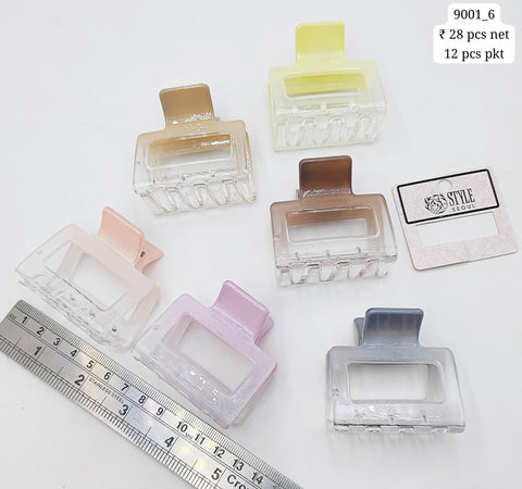 Plastic Hair Clutcher Claw Clip- For Woman & Girl (12 Piece Packet)