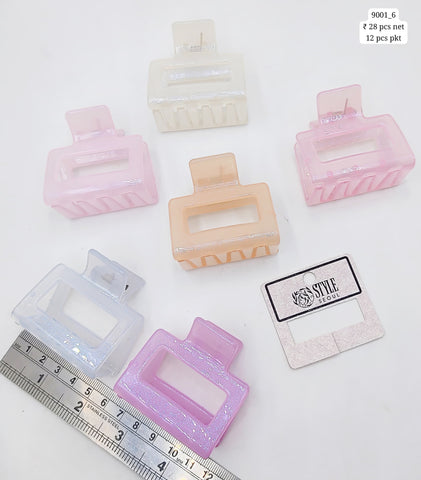 Plastic Hair Clutcher Claw Clip- For Woman & Girl (12 Piece Packet)