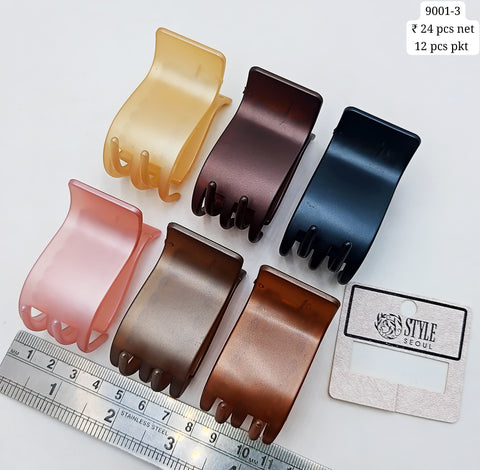 Plastic Hair Clutcher Claw Clip- For Woman & Girl (12 Piece Packet)