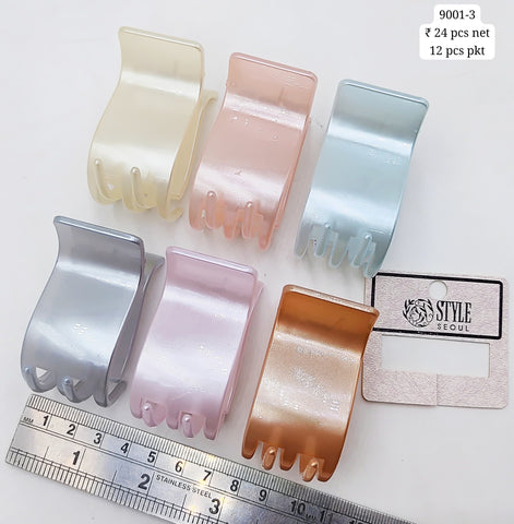 Plastic Hair Clutcher Claw Clip- For Woman & Girl (12 Piece Packet)