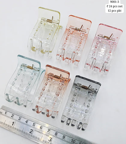 Plastic Hair Clutcher Claw Clip- For Woman & Girl (12 Piece Packet)