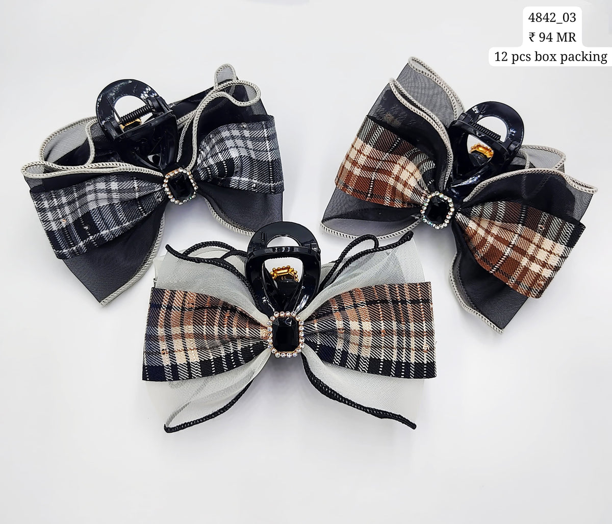 Fancy Hair Clip (12 Piece Packet)