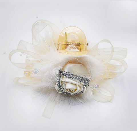 Fancy Rose Hair Clip (12 Piece Packing)