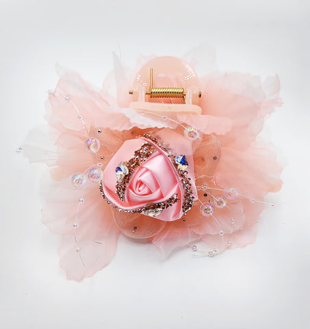 Fancy Rose Hair Clip (12 Piece Packing)