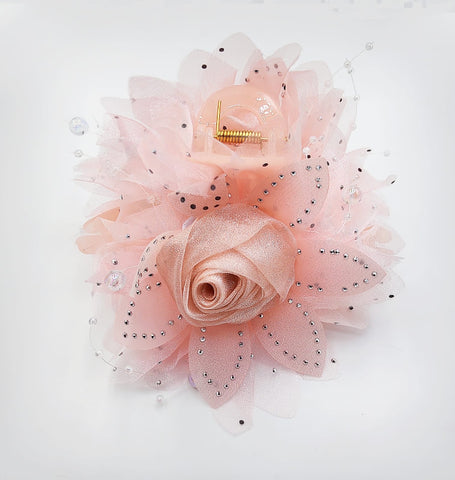 Fancy Rose Hair Clip (12 Piece Packing)