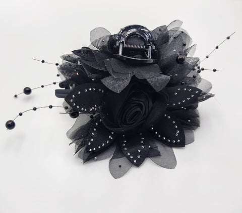 Fancy Rose Hair Clip (12 Piece Packing)