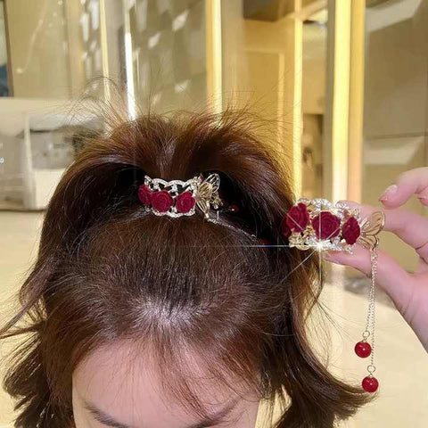 Impression Pack of 12 Pcs Beautiful Hair Claw for thick Hair large Rhinestone hair Clip High / Clip for Woman