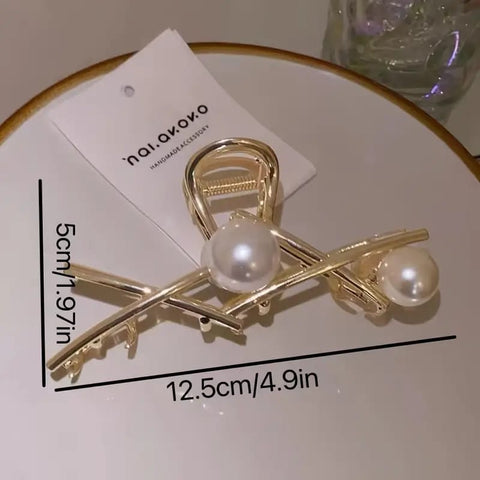 impression Pack of 12 Pcs ( K – Style Pearl Diamond) Hair Clutchers   Metal Hair  Claw Clutchers    Hair Clip High  Quality / Clip for Woman.
