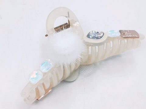 Impression Pack of 12 Pcs Pearl Style Hair Clutcher  Plastic Hair Clutcher