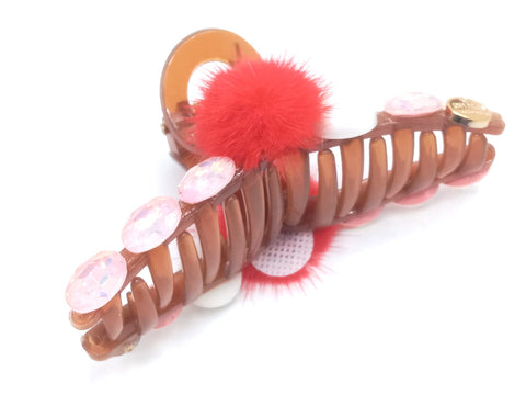 Impression Pack of 12 Pcs Pearl Style Hair Clutcher  Plastic Hair Clutcher