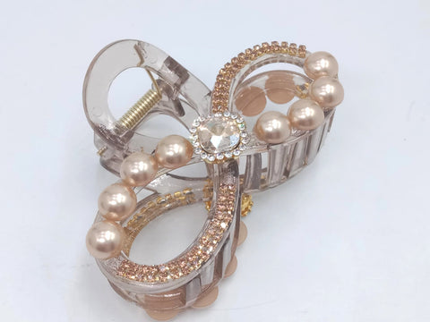 Impression Pack of 12 Pcs Pearl Style Hair Clutcher  Plastic Hair Clutcher