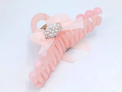 Impression Pack of 12 Pcs Pearl Style Hair Clutcher  Plastic Hair Clutcher