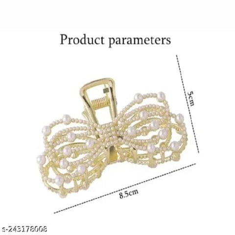 Impression Pack of 12 Pcs Pearl  Flower Style Hair Clutcher Beads Hair Clutcher