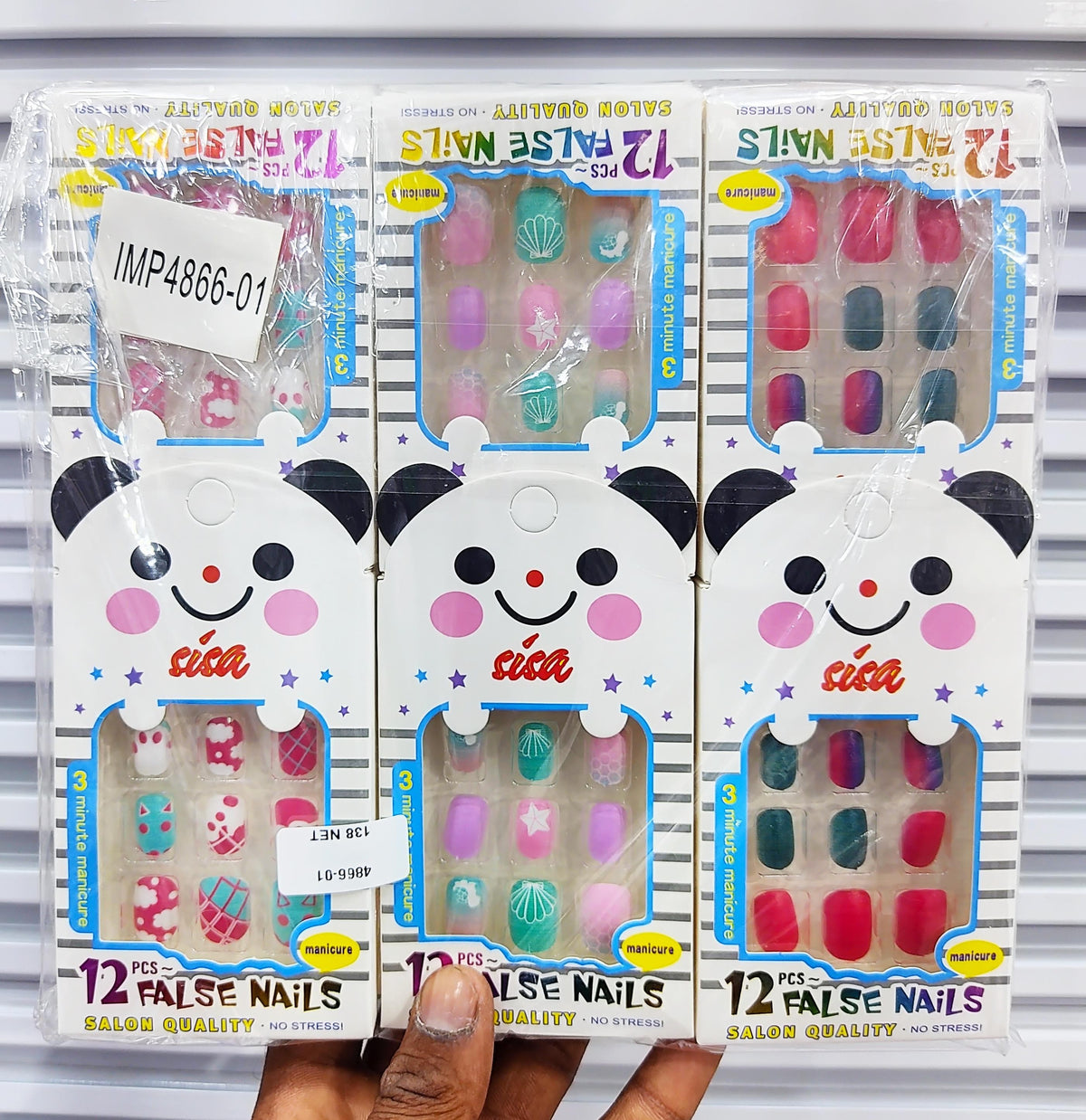 Nails Children Acrylic Fake Nails, Lightweight, Long Lasting, Easy to Use -Multi (Nails Children, 144pcs ) PACKAGE INCLUDED : 12Nails 1pkt –  12 small pkt  = 144 pcs  nail .