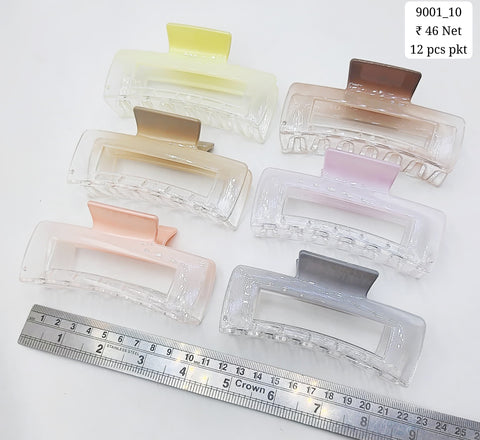 Plastic Hair Clutcher Claw Clip- For Woman & Girl (12 Piece Packet)
