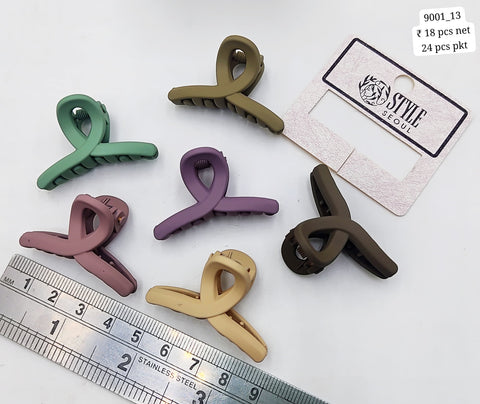 Plastic Hair Clutcher Claw Clip- For Woman & Girl (24 Piece Packet)