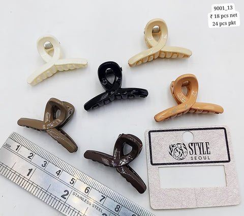 Plastic Hair Clutcher Claw Clip- For Woman & Girl (24 Piece Packet)
